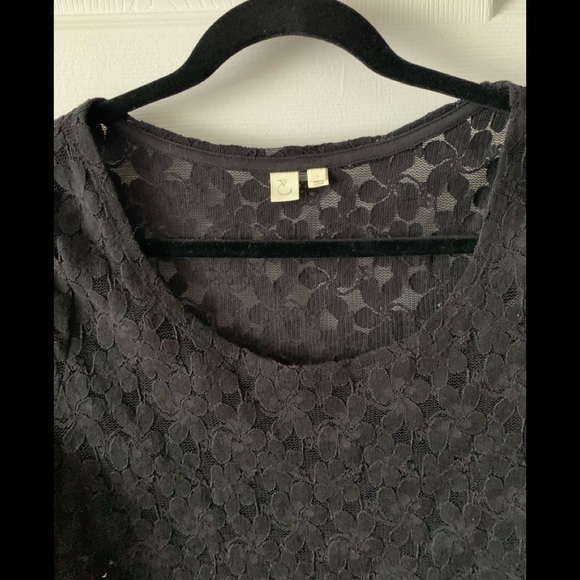 3/4 Length Sleeve Lacy Top by Eloise, Size Large - Picture 4 of 5